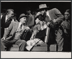 Douglass Watson, William Griffis [center], Ann Reinking [right] and unidentified others in the stage production Over Here!