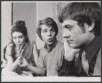 Gwyda DonHowe, Gary Tigerman and Terry Kiser in the stage production Paris Is Out!