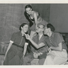 Edith Jane, Nana Gollner, Igor Stravinsky, Adolph Bolm rehearsing "Firebird" as the Hollywood Bowl
