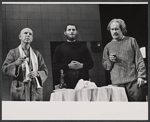 Hume Cronyn, Robert Shaw and George Voskovec in the stage production The Physicists