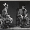 Elizabeth Hubbard and Robert Shaw in the stage production The Physicists