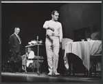 Martyn Green, Jessica Tandy and Rod Colbin in the stage production The Physicists