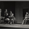 Leland Mayforth, Terry Culkin, Doug Chapin [seated], Roberts Blossom, Frances Heflin and Robert Shaw in the stage production The Physicists