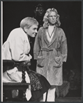 Jessica Tandy, Leonard Parker [background] and Hume Cronyn in the stage production The Physicists