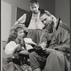 Delmar Roos [left] and unidentified others in the 1962 stage production Pilgrim's Progress
