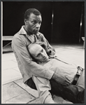 Moses Gunn and Peter Masterson in the stage production The Poison Tree
