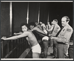 Northern Calloway, Moses Gunn, Cleavon Little [right] and unidentified others in the stage production The Poison Tree
