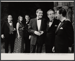 Charles Gray, Roy Poole [center] and unidentified others in the stage production Poor Bitos