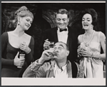 Nancy Reardon, Donald Pleasence, Charles Gray and Jane Lowry in the stage production Poor Bitos