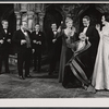Roy Poole [left], Nancy Reardon, Donald Pleasence, Jane Lowry and unidentified others in the stage production Poor Bitos