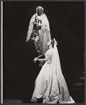 Derek Waring and Dorothy Tutin [center] in the stage production Portrait of a Queen