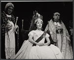 Dorothy Tutin [center] and unidentified others in the stage production Portrait of a Queen