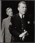 Shepperd Strudwick and Albert Salmi in the stage production The Price