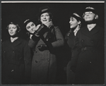 Kathryn Baumann, Amy Taubin, Zoe Caldwell, Diana Davila and Catherine Burns in the stage production The Prime of Miss Jean Brodie