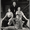 Hume Cronyn [standing center], Anne Jackson, Richard Backus [reclining] and Eli Wallach in publicity photo for the stage production Promenade, All!