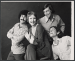 Paul Kreppel, Karen Welles, Munson Hicks and Sam Jory of the comedy troupe The Proposition