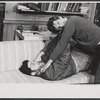 Tony Musante [on sofa] and Keir Dullea [standing] in the stage production P. S. Your Cat Is Dead!