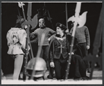 Douglass Watson [center] and unidentified others in the 1964 American Shakespeare production of Richard III