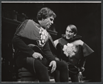 Douglass Watson [left] and unidentified in the 1964 American Shakespeare production of Richard III