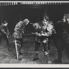 Powers Boothe [left] Michael Moriarty [second from left] and unidentified others in the 1974 Lincoln Center production of Richard III