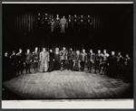 Marsha Mason, Barbara Colby, Michael Moriarty, Paul Winfield, Bette Henritze and unidentified others during curtain call for the 1974 Lincoln Center production of Richard III