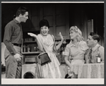 Thomas Connolly, Linda Lavin, Sylvia Miles and Mark Dawson in the stage production The Riot Act