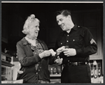 Ruth Donnelly and Mark Dawson in the stage production The Riot Act