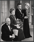 Charles Ruggles, Jessie Royce Landis, Derek Godfrey and Betsy Palmer in the stage production Roar Like a Dove