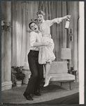 Robert Sterling and Inger Stevens in the stage production Roman Candle