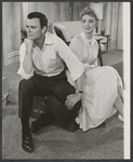 Robert Sterling and Inger Stevens in the stage production Roman Candle