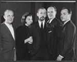 Eddie Foy Jr., Kaye Ballard, Jack Cole and unidentified others in the stage production Royal Flush