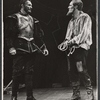 Christopher Plummer and unidentified in the stage production The Royal Hunt of the Sun