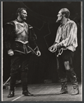 Christopher Plummer and unidentified in the stage production The Royal Hunt of the Sun