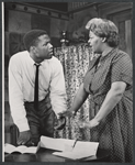 Sidney Poitier and Claudia McNeil in the stage production A Raisin in the Sun