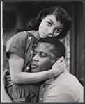 Ruby Dee and Sidney Poitier in the stage production A Raisin in the Sun