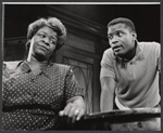 Claudia McNeil and Sidney Poitier in the stage production A Raisin in the Sun