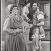 Pat Nye, Hilda Brawner and Philip Bosco in the stage production Rape of the Belt