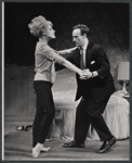 Tammy Grimes and Edward Woodward in the stage production Rattle of a Simple Man