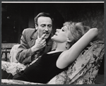 Edward Woodward and Tammy Grimes in the stage production Rattle of a Simple Man