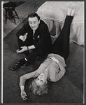 Edward Woodward and Tammy Grimes in the stage production Rattle of a Simple Man