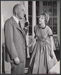 Wilfrid Hyde-White and Anna Massey in the stage production The Reluctant Debutante