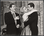 Henry Lascoe, Hildegarde Neff and Don Ameche in the stage production Silk Stockings