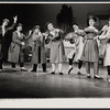 Shmulik Goldstein, Mina Bern [center] and unidentified others in the stage production Sing Israel, Sing