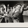 Shmulik Goldstein, Mina Bern [center] and unidentified others in the stage production Sing Israel, Sing