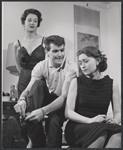 Ron McNeil, Ruth Warrick and unidentified in the stage production Single Man at a Party