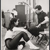 Lesley Stewart and Michael Kidd in rehearsal for the stage production Skyscraper