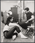 Lesley Stewart and Michael Kidd in rehearsal for the stage production Skyscraper