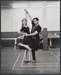 Julie Harris and Michael Kidd in rehearsal for the stage production Skyscraper