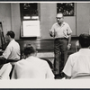 Cy Feuer in rehearsal for the stage production Skyscraper