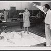 Peter Marshall, Julie Harris and Cy Feuer in rehearsal for the stage production Skyscraper